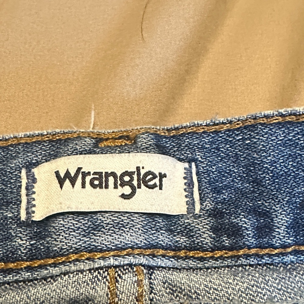 Wrangler Women's Distressed Blue Straight Leg Jeans Wild West 603 High Rise 28 l - Picture 4 of 7